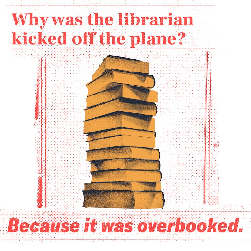 Funny jokes for kids: Why was the librarian kicked off the plane?