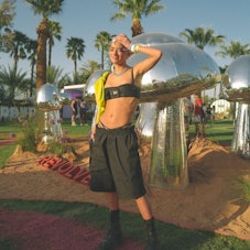 Dixie D'Amelio wearing the Camdon Boot from D'Amelio Footwear at Coachella. 
