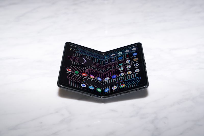 Google Pixel Fold with its foldable screen unfolded open