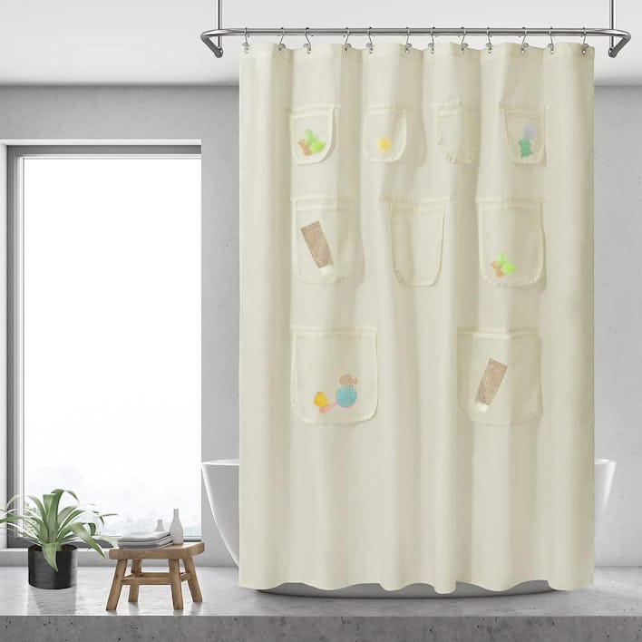 N&Y Home Shower Curtain With Pockets
