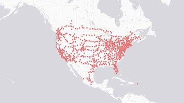 Tesla Supercharger network in North America