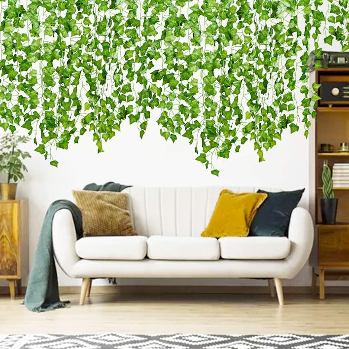 These faux ivy garlands are great for decorating your outdoor space and they'll stay green all year ...