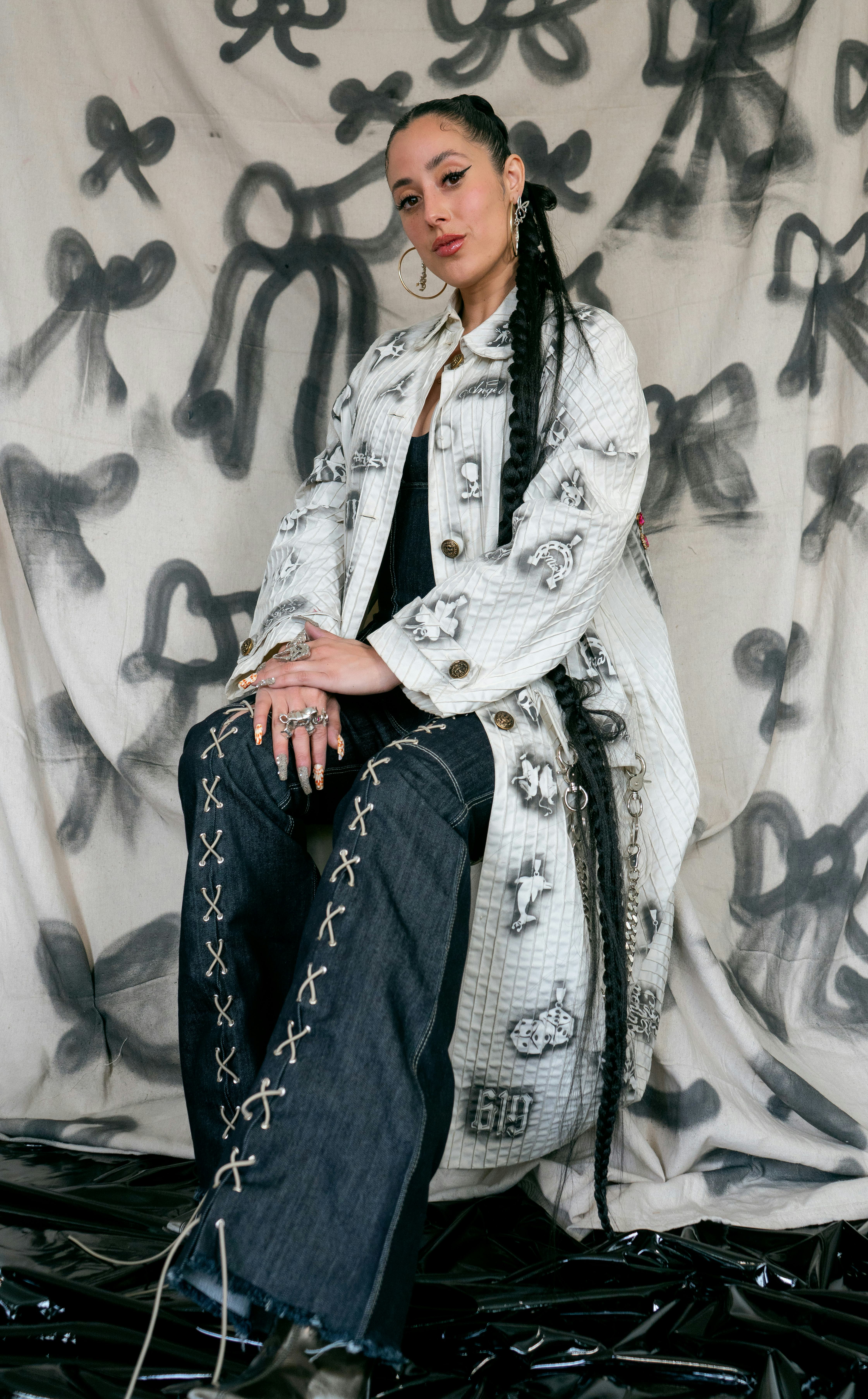 Georgina posing for the camera