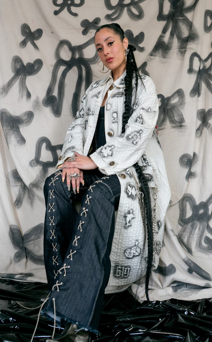 Georgina posing for the camera