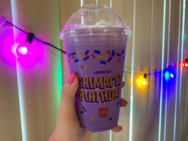 I tried the Grimace Birthday Shake from McDonald's that's going viral on TikTok.