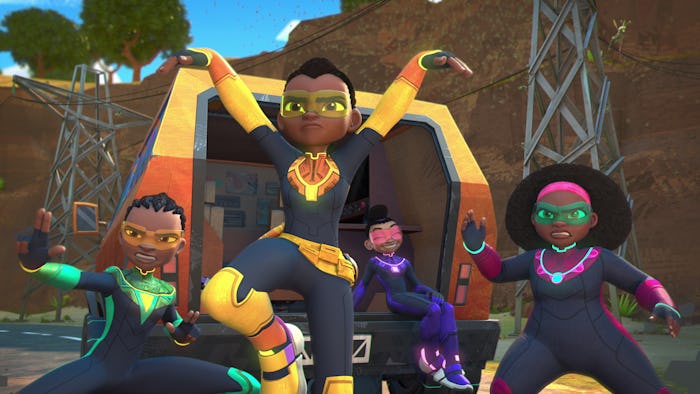 The four teenage girls of Supa Team 4.