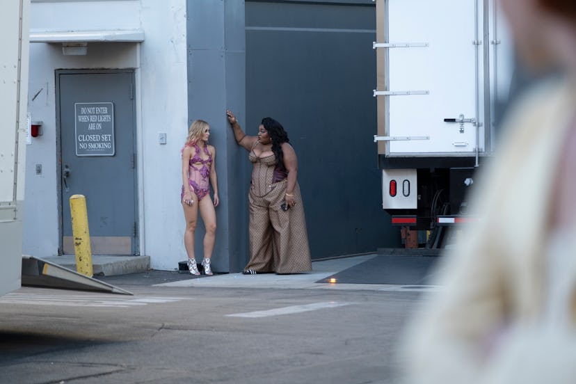 Lily-Rose Depp as Jocelyn and Da’Vine Joy Randolph as Destiny in ‘The Idol’ Season 1, Episode 2, via…