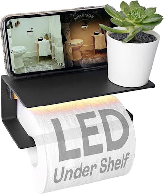 Toilet Paper Holder with Shelf