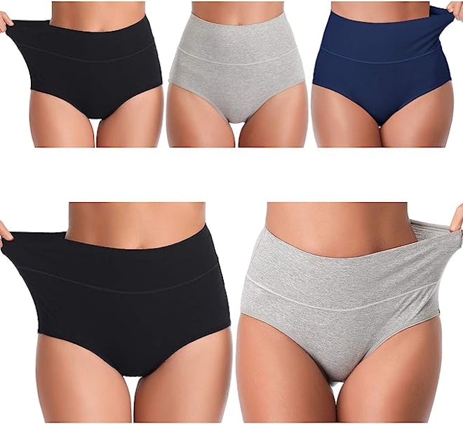 UMISS High-Waisted Cotton Underwear (6-Pack)