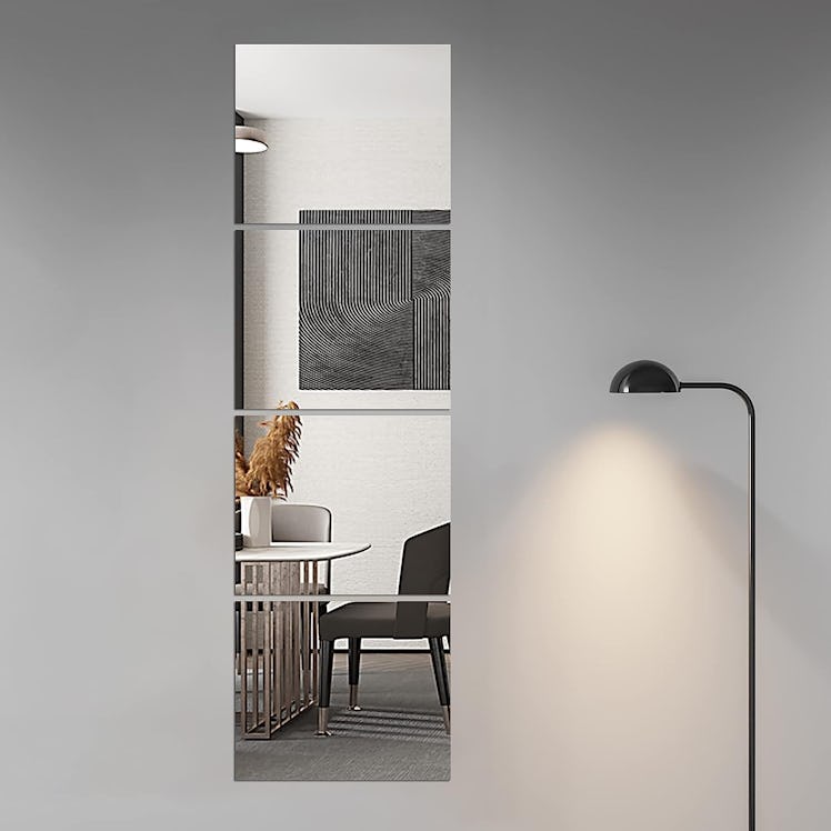 Delma Glass Full Length Wall Mirror Tiles (4 Pieces)