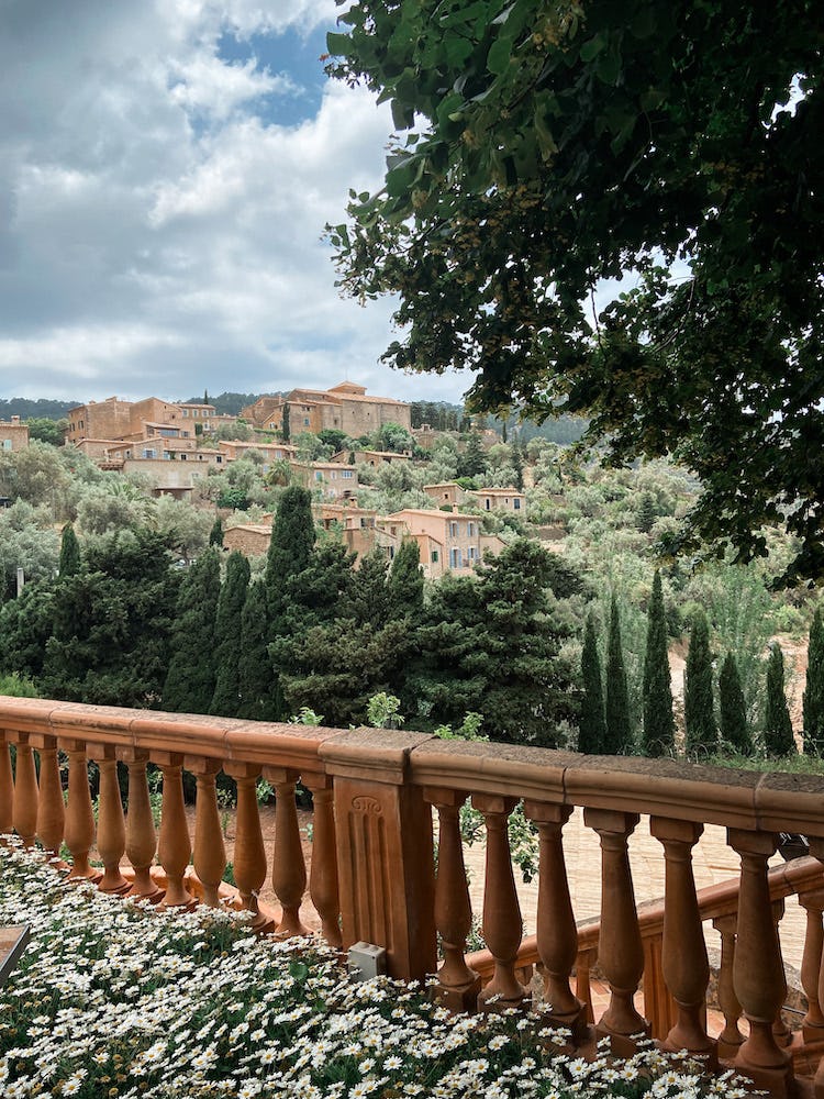 the patio view from La Residencia deia mallorca