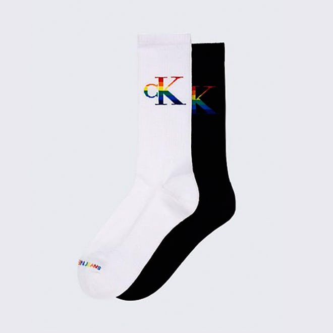 Pride Monogram Logo 2-Pack Crew Socks