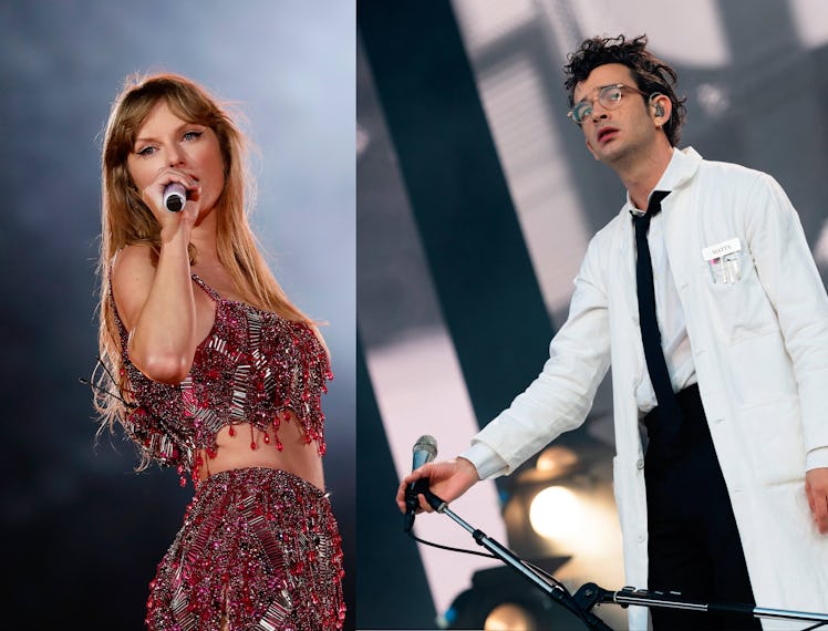 Taylor Swift and Matty Healy in dyptique