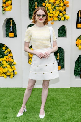 Emma Stone attends the 2023 Veuve Clicquot Polo Classic at Liberty State Park on June 03, 2023 in Je...