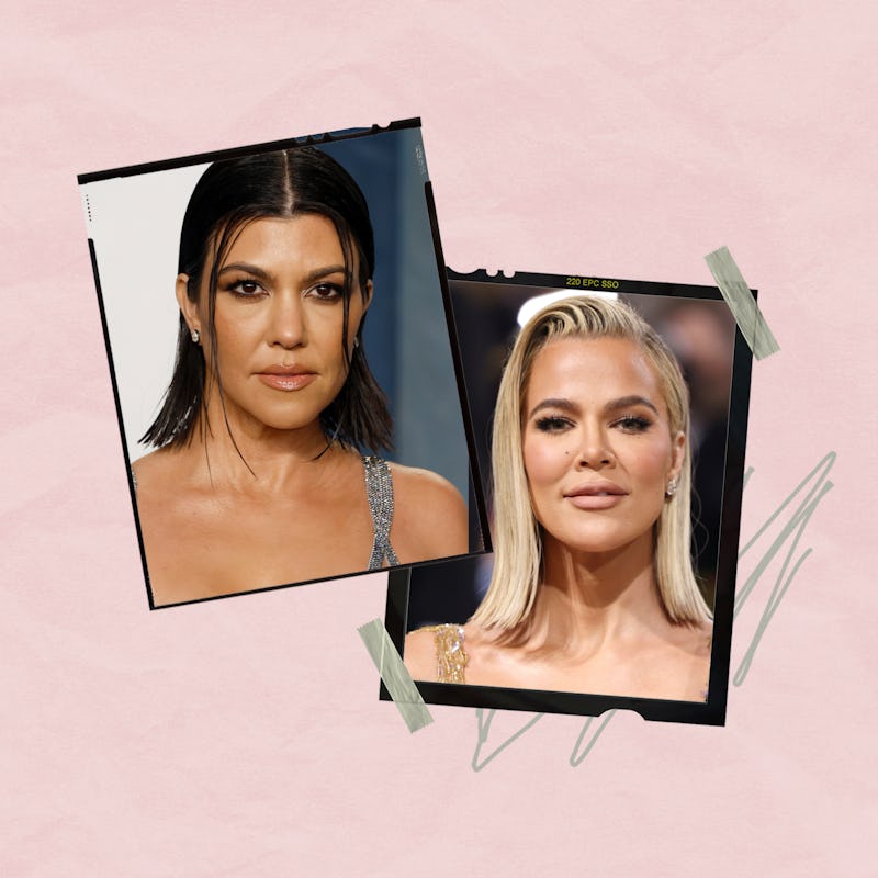 Kourtney and Khloé Kardashian shared a bikini throwback on Instagram. 