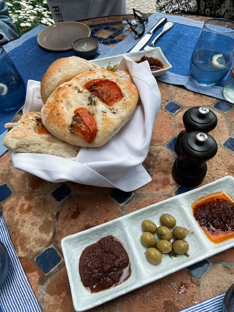 spanish lunch in deia mallorca spain