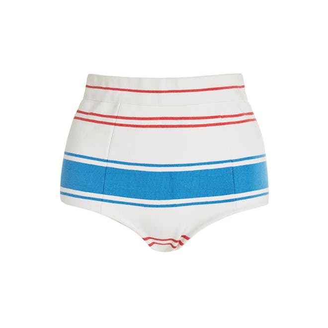 High Sport Striped Cotton-Blend Boy Shorts