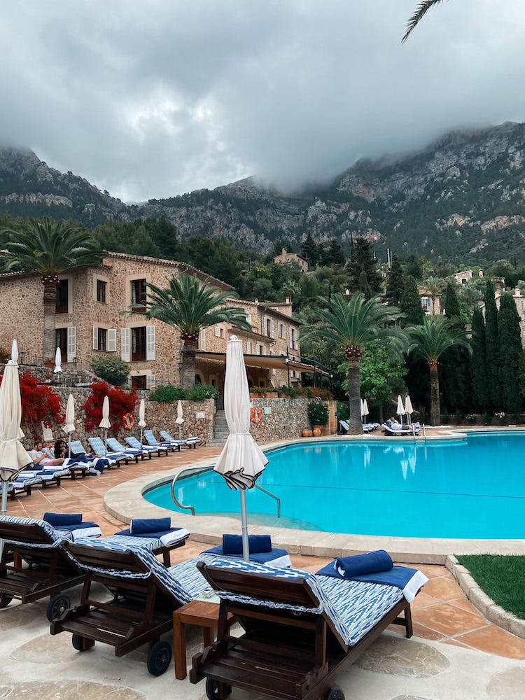the pool at La Residencia in deia, mallorca