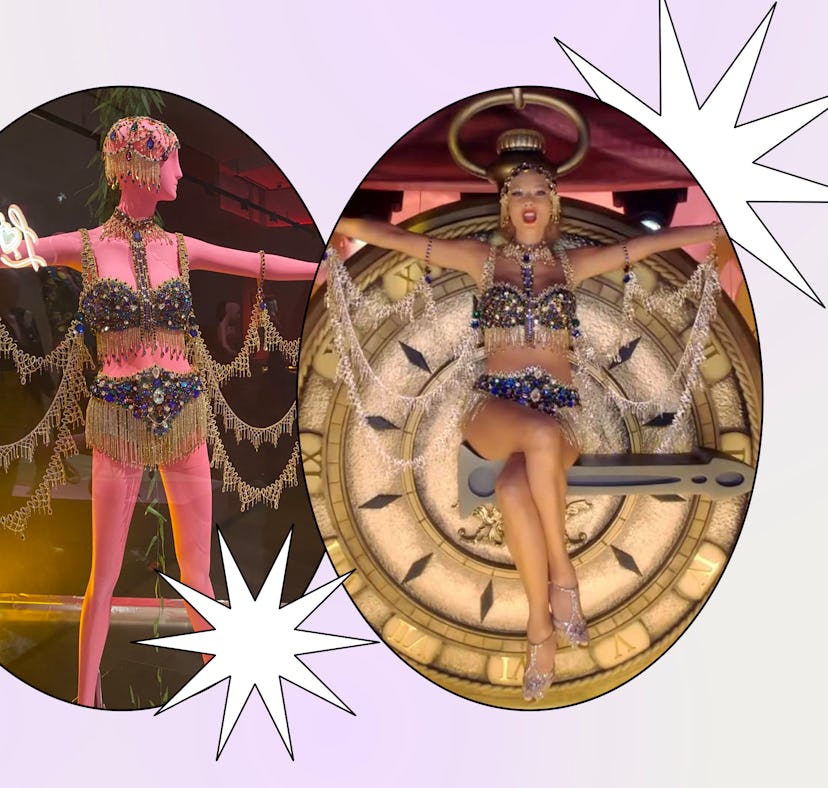 The Taylor Swift exhibit in NYC has costumes from all of the Taylor Swift eras, including "Bejeweled...