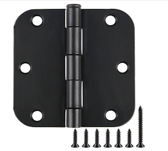 TDCHinges Rounded Matte Black Door Hinges (30-Pack)