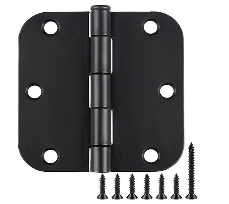 TDCHinges Rounded Matte Black Door Hinges (30-Pack)