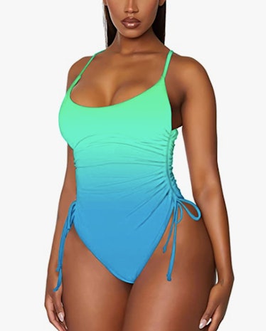 Viottiset Ruched High Cut One Piece Swimsuit