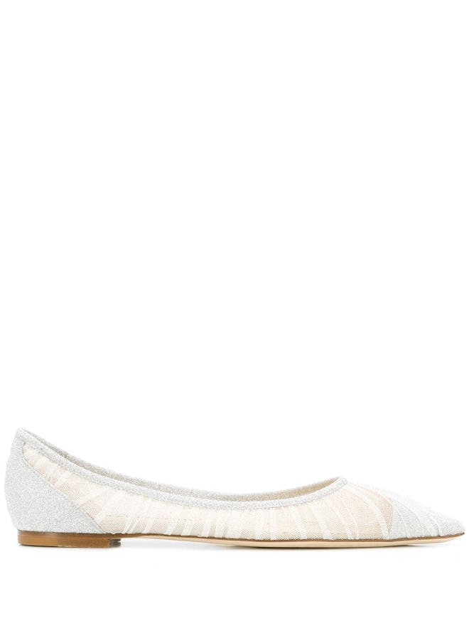 Jimmy Choo Love mesh ballerinas