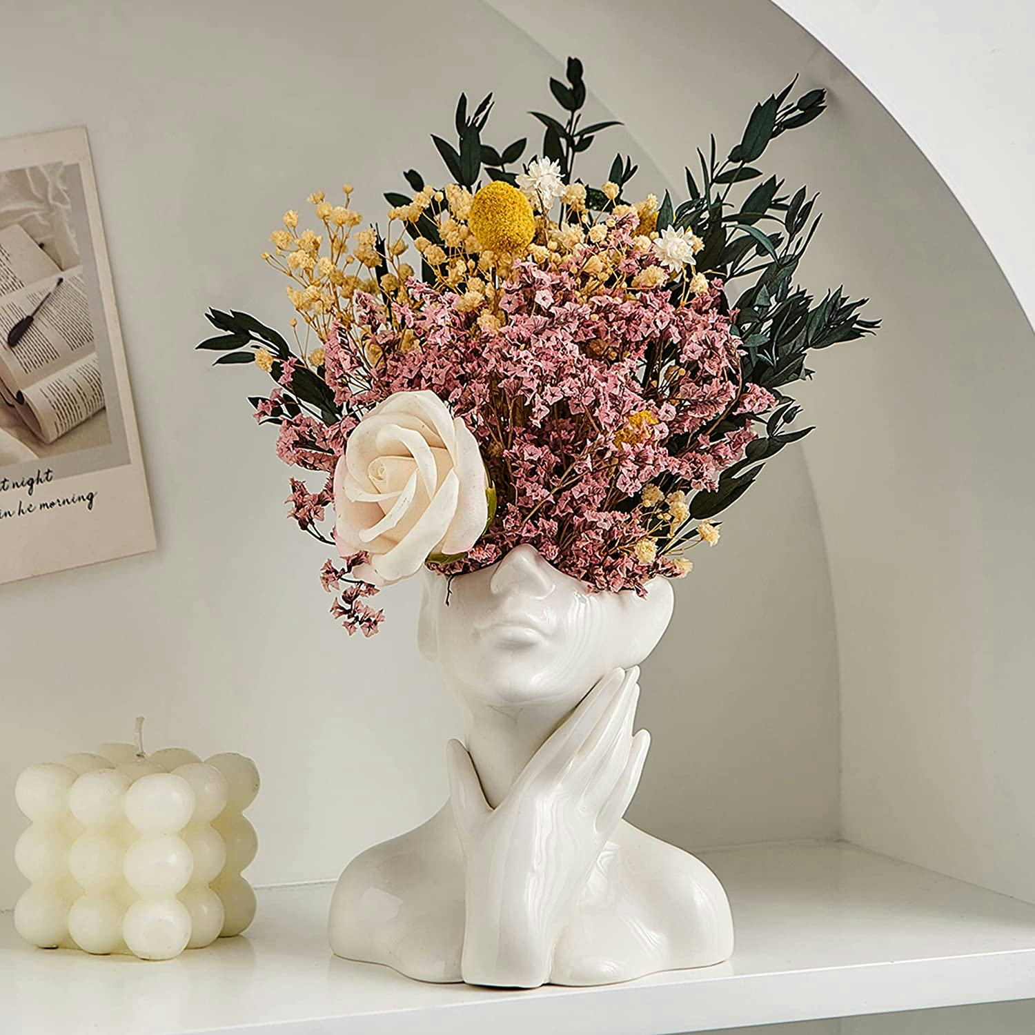 FJS Ceramic Face Vase