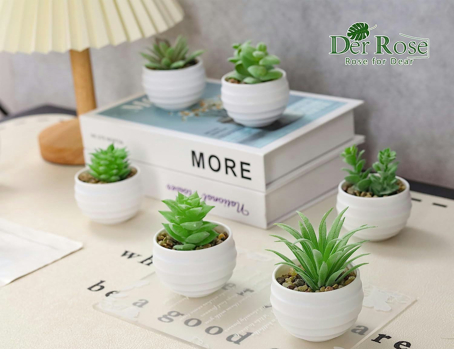 Der Rose Artificial Succulents Plants (Set of 6)