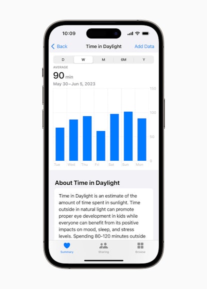 Apple new daylight tracker