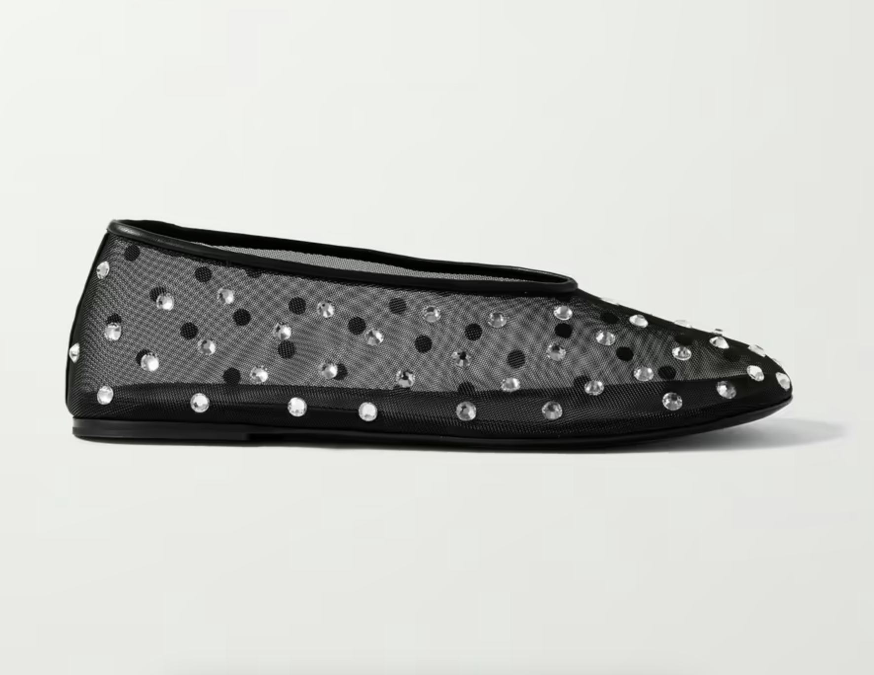 5mm Marcy Embellished Mesh Flat Shoes