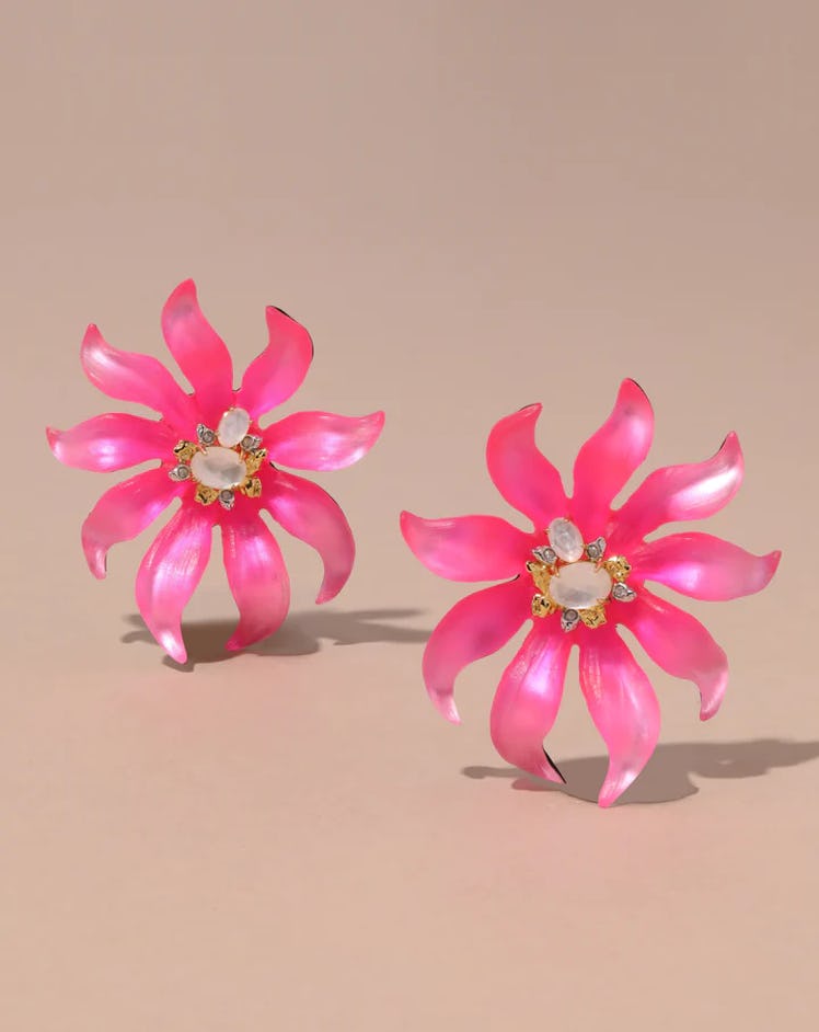 Alexis Bittar Lily Large Lucite Flower Post Earring
