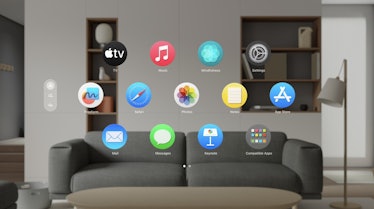 Apple Vision Pro visionOS home screen of app icons