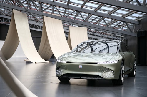 GM’s Electric Sedan Concept Takes a Page From Mercedes-Benz With Gullwing Doors