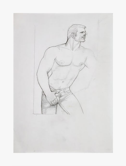 Tom of Finland, "Untitled (Preparatory Drawing)," c. 1981.