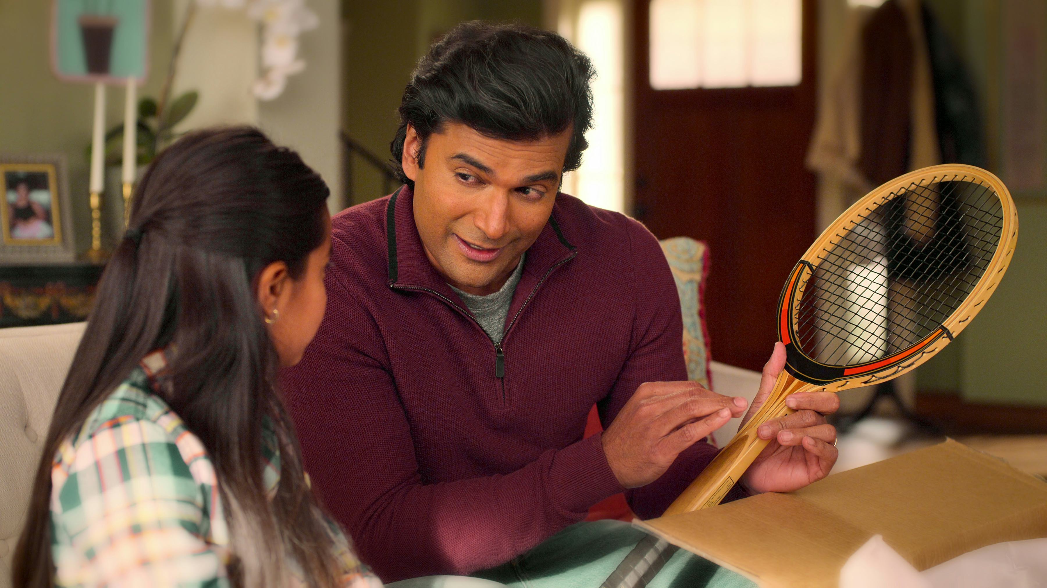 Royal Patel and Sendhil Ramamurthy in &lsquo;Never Have I Ever.&rsquo; Photo via Netflix