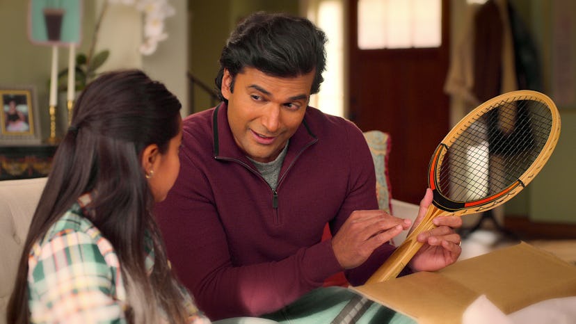 Royal Patel and Sendhil Ramamurthy in ‘Never Have I Ever.’ Photo via Netflix