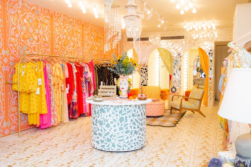 The colorful interiors of Never Fully Dressed's New York flagship. 
