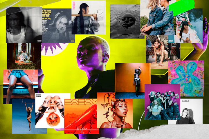 A collage of NYLON's favorite album covers from 2023.