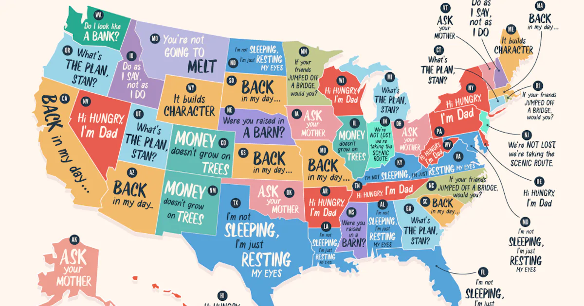 Map Call Dad This Map Reveals The Most Popular Dad Joke In Each State