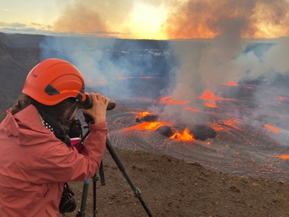 HVO scientists monitor the ongoing Kīlauea summit 