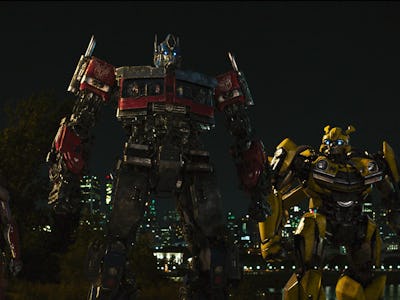 Arcee, Optimus Prime, and Bumblebee in Transformers: Rise of the Beasts