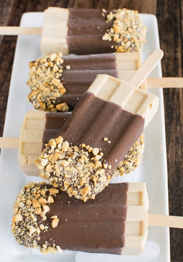 peanut butter banana popsicles