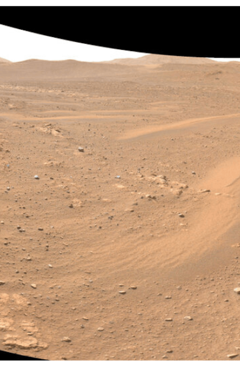 Mars' surface, as seen by NASA's Perseverance rover.