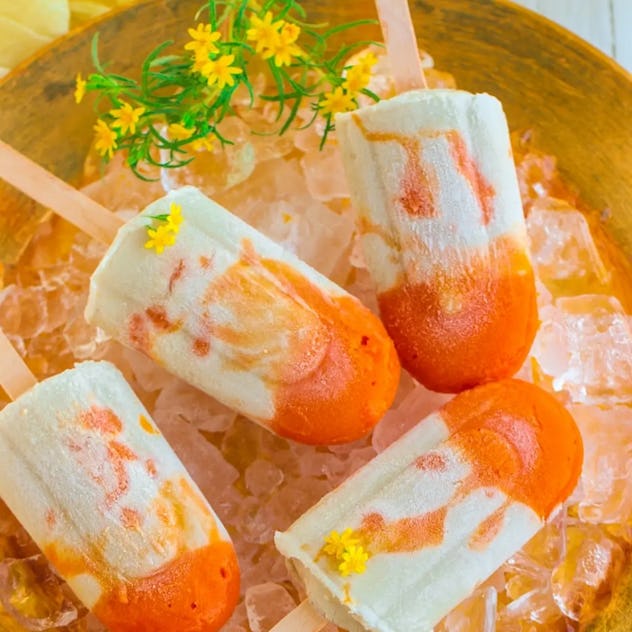 apricot chamomile cream popsicle