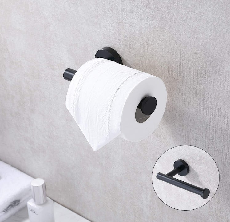 TASTOS Matte Black Toilet Paper Holder