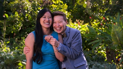Sam Mark and Aussie Chau got engaged in 'The Ultimatum: Queer Love' finale, via Netflix's press site