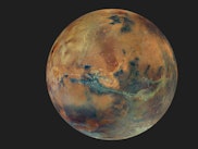 Color mosaic image of Mars, taken by the HRSC instrument aboard the ESA's Mars Express orbiter.