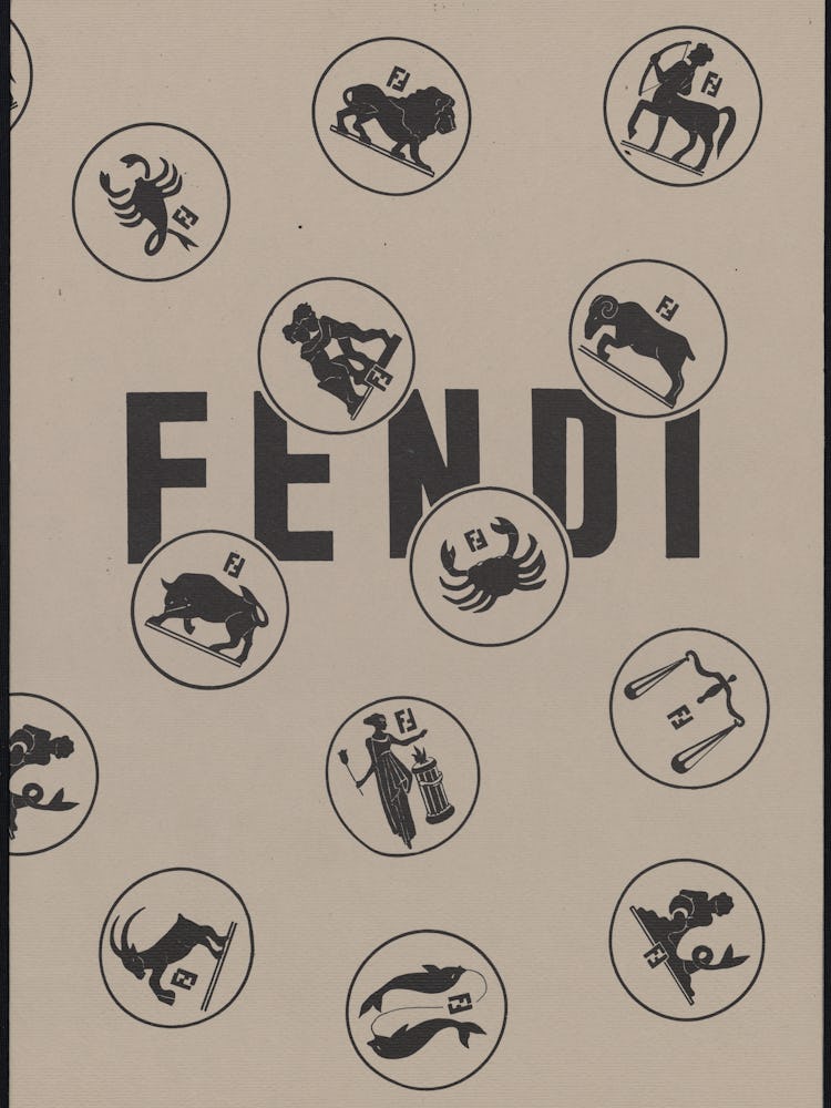 Illustrations by Karl Lagerfeld for Fendi’s spring 1990 collection