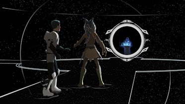 Ezra and Ahsoka in the World Between Worlds in Rebels.